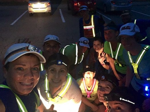 Striders all lit up for a Pennicuck run some cold winter's eve!